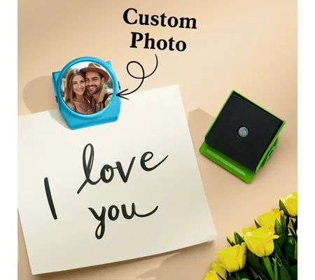 Personalized Photo Magnetic Clip | Custom Refrigerator Magnet Gift