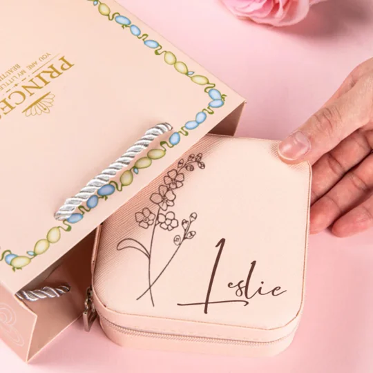 Personalized Birth Flower Jewelry Box | KEEPSORA