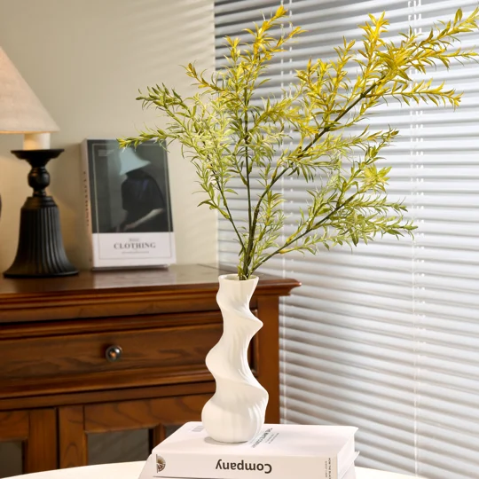 Modern White Ceramic Vase 7.87" | KEEPSORA