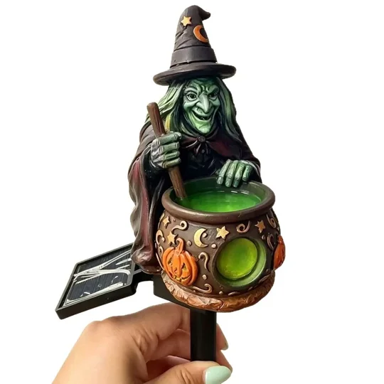 Solar Halloween Garden Light | Witch & Pumpkin | KEEPSORA