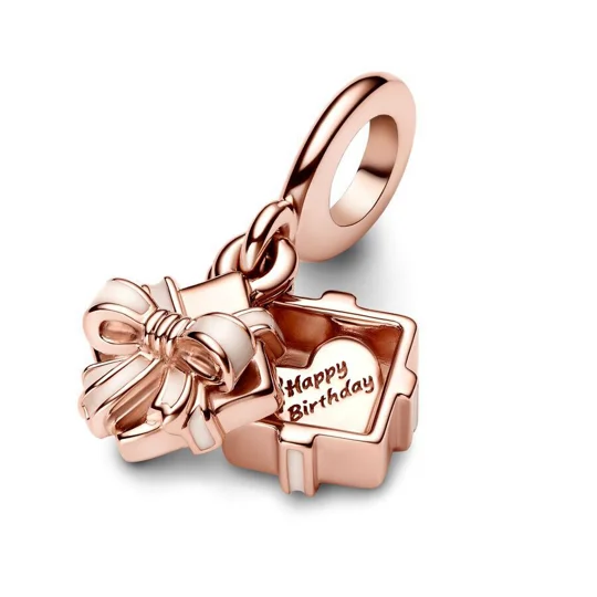 Gift Box Pendant Charm with Bow | KEEPSORA