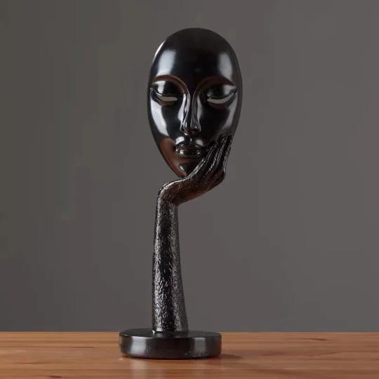 Modern Abstract Face Sculpture 14.6" | KEEPSORA