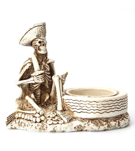 Skeleton Pirate Resin Ashtray