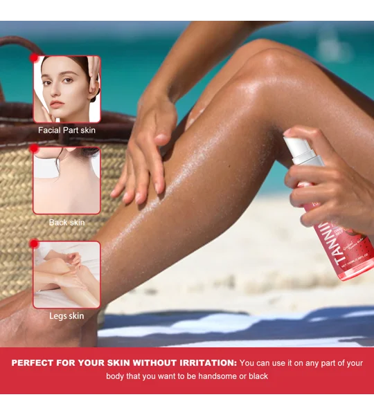 Sun-Free Self-Tanning Mist – Bronzed Summer Glow with Hyaluronic Acid & Glycerin – FREE SHIPPING