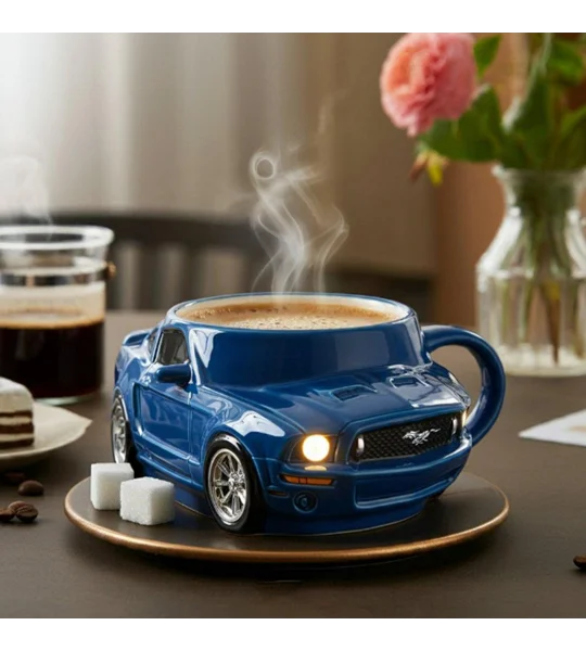Car-Shaped Stainless Steel Coffee Mug – Novelty Classic Car Cup – FREE SHIPPING