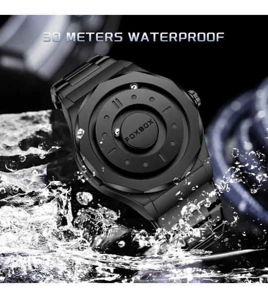 FOXBOX Magnetic Levitation Men's Watch – High-Tech Stainless Steel Concept Quartz Watch – FREE SHIPP