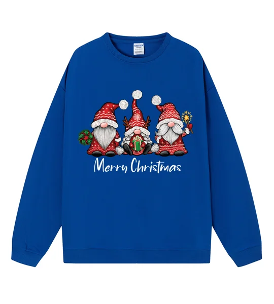 Women's Christmas Sweatshirt – Cartoon Holiday Eco-Cotton Fleece Pullover – S–2XL – FREE SHIPPING