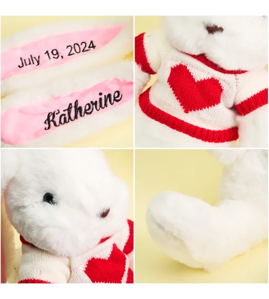 Personalized Bunny Plush Toy | Custom Name Rabbit Gift
