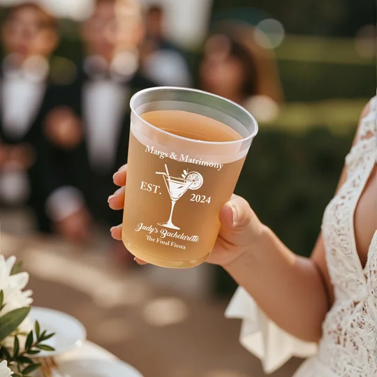Personalized Margs & Matrimony Bachelorette Party Cup | Custom Bride Name