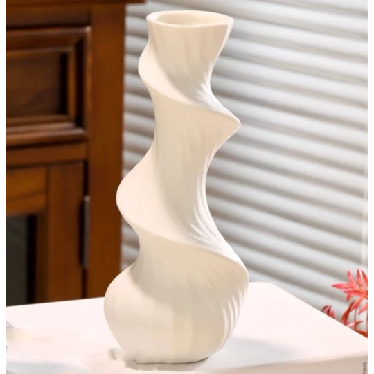 Modern White Ceramic Vase 7.87" | KEEPSORA
