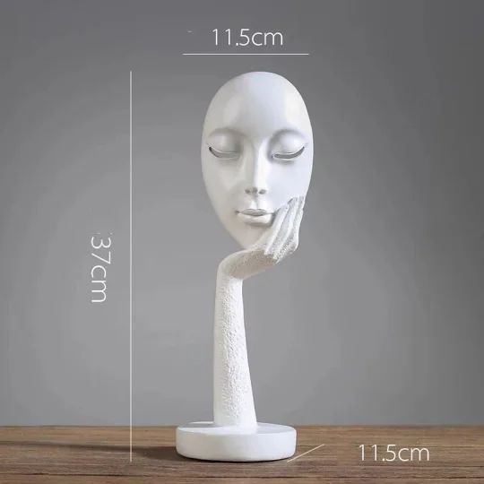 Modern Abstract Face Sculpture 14.6" | KEEPSORA