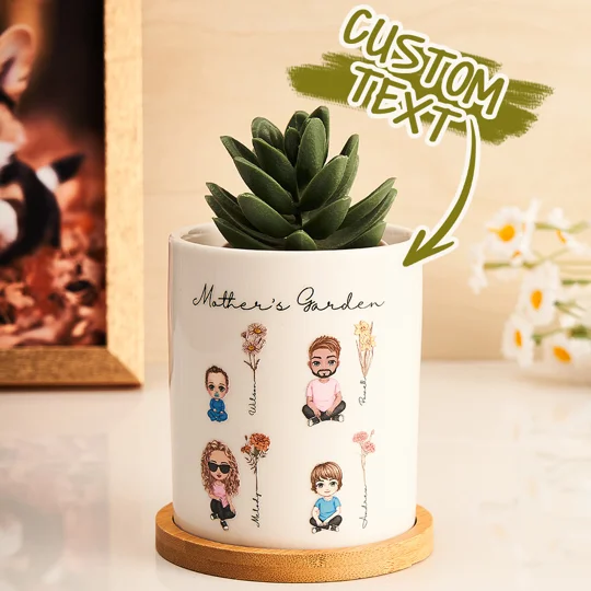 Personalized Birth Flower Plant Pot | KEEPSORA