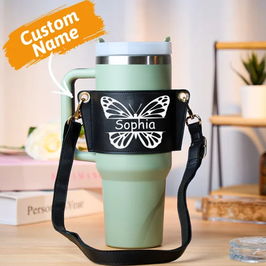 Personalized Butterfly 40oz Tumbler Carrier | KEEPSORA