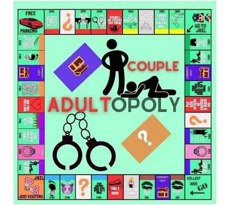 Adultopoly Couples Date Night Board Game – Funny Romantic Game for Him & Her – FREE SHIPPING