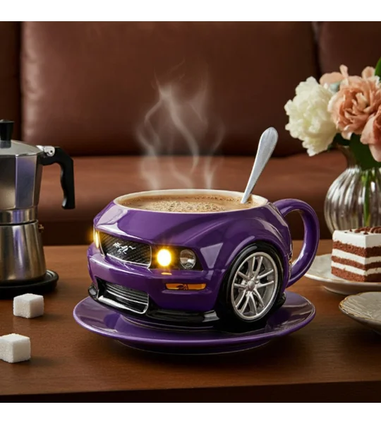Car-Shaped Stainless Steel Coffee Mug – Novelty Classic Car Cup – FREE SHIPPING