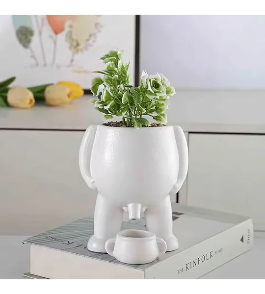 Funny Peeing Vase Planter – Whimsical Resin Succulent Pot & Novelty Garden Decor – FREE SHIPPING