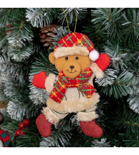 Christmas Ornaments – Festive Santa, Reindeer, Snowman & Bear Holiday Decoration – FREE SHIPPING