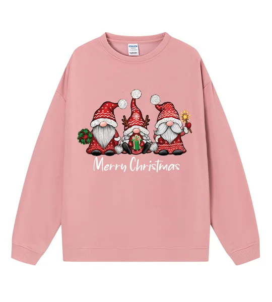 Women's Christmas Sweatshirt – Cartoon Holiday Eco-Cotton Fleece Pullover – S–2XL – FREE SHIPPING