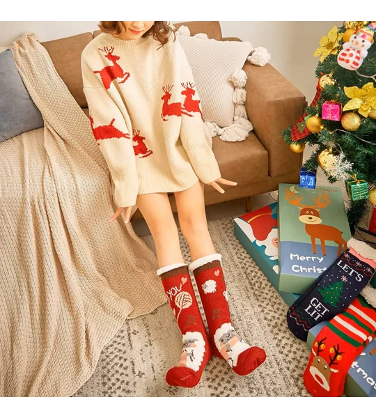 Women's Christmas Socks – Festive Printed Holiday Socks for Women – FREE SHIPPING