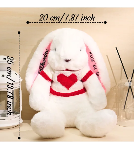 Personalized Bunny Plush Toy | Custom Name Rabbit Gift
