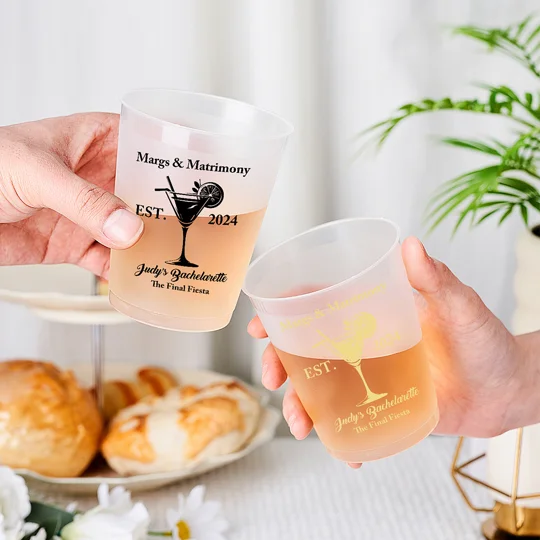 Personalized Margs & Matrimony Bachelorette Party Cup | Custom Bride Name
