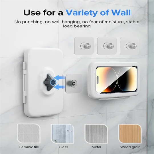 Waterproof Shower Phone Holder Touch Screen | KEEPSORA