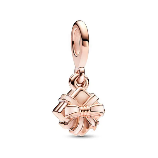 Gift Box Pendant Charm with Bow | KEEPSORA