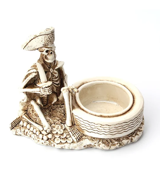 Skeleton Pirate Resin Ashtray