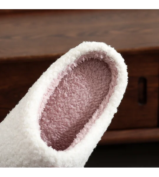 Cozy Faux Fur House Slippers – Plush Warm Unisex Indoor Slip-On Shoes with Thick Cushioned Sole