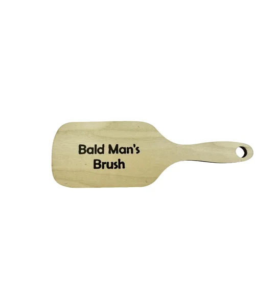 Funny Bald Man Wooden Comb or Brush Gag Gift – Hilarious Novelty Gift for Men – FREE SHIPPING