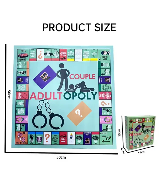 Adultopoly Couples Date Night Board Game – Funny Romantic Game for Him & Her – FREE SHIPPING