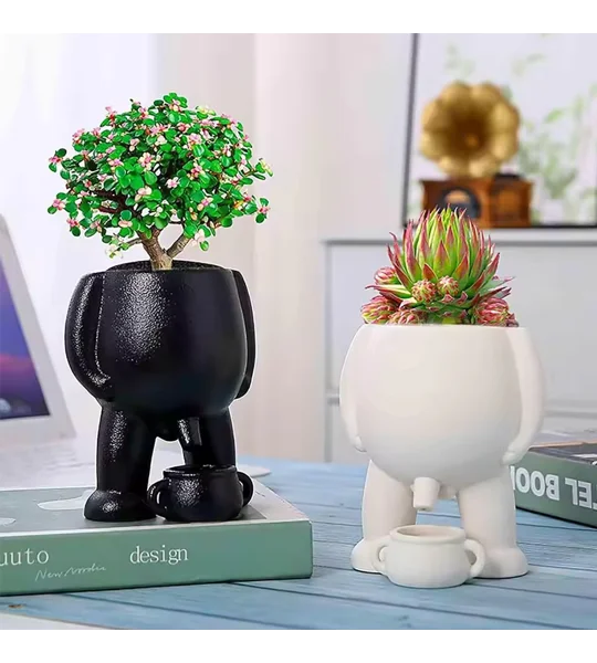Funny Peeing Vase Planter – Whimsical Resin Succulent Pot & Novelty Garden Decor – FREE SHIPPING