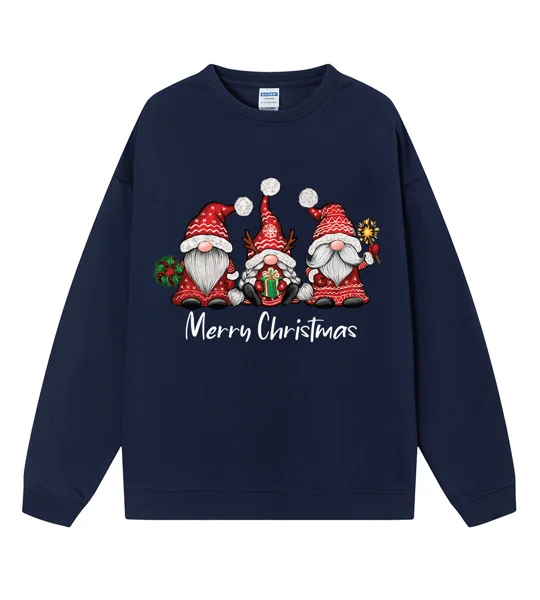 Women's Christmas Sweatshirt – Cartoon Holiday Eco-Cotton Fleece Pullover – S–2XL – FREE SHIPPING