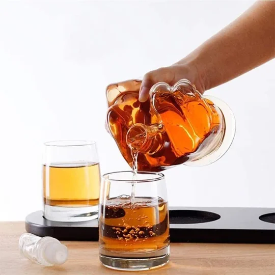 Middle Finger Whiskey Decanter Set | Funny Glass Barware Gift