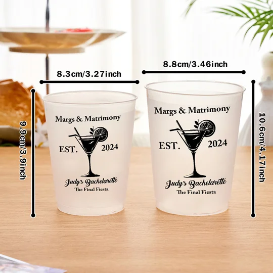 Personalized Margs & Matrimony Bachelorette Party Cup | Custom Bride Name