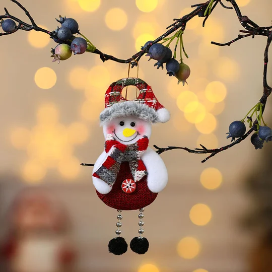 Christmas Fabric Ornaments | Santa & Snowman | KEEPSORA
