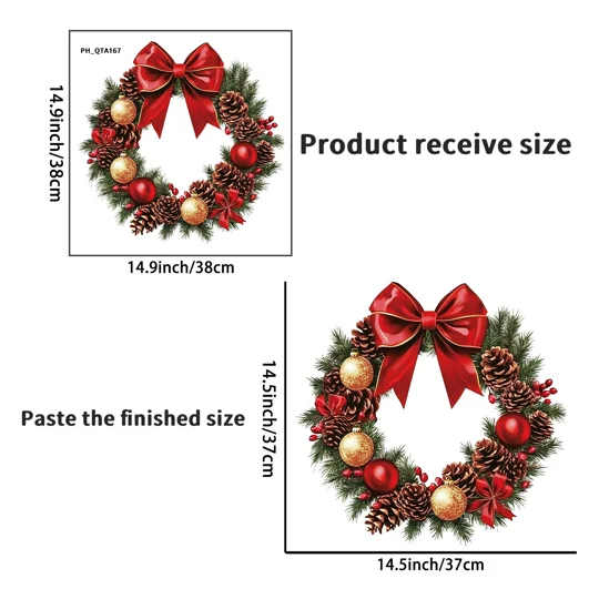 Christmas Wreath Wall Decal | Holiday Décor | KEEPSORA