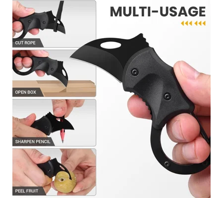 Mini Folding Pocket Knife Keychain – Compact Stainless Steel Box Cutter