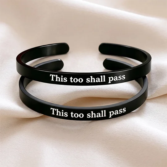 This Too Shall Pass Cuff Bracelet | KEEPSORA