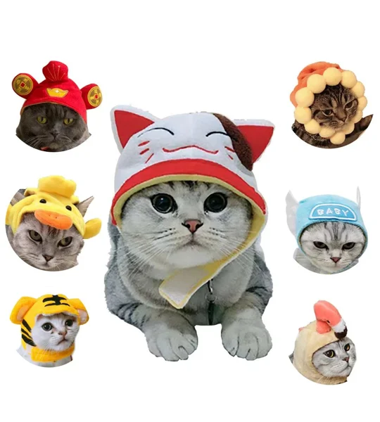 Cute Cotton Pet Hat for Cats & Small Dogs – Adjustable Party Cap & Photo Prop – FREE SHIPPING