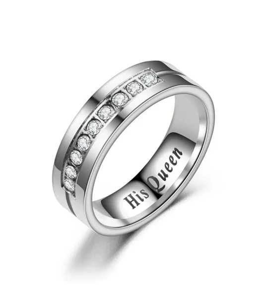 His Queen Her King Titanium Couple Rings – Wedding & Engagement Bands – FREE SHIPPING