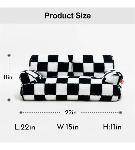 Washable Plush Dog & Cat Sofa Bed | Cozy Pet Couch