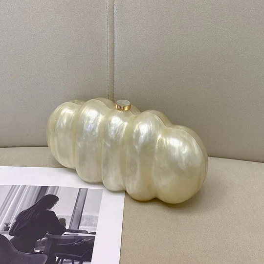 Elegant Shell-Shaped Evening Clutch Bag | Bridal Wedding Purse