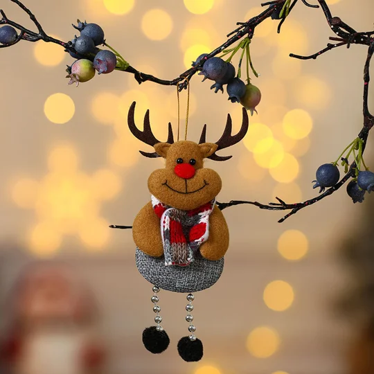 Christmas Fabric Ornaments | Santa & Snowman | KEEPSORA