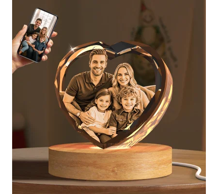 Personalized 3D Crystal Photo Gift – Custom Laser Engraved Picture Keepsake
