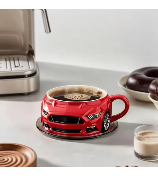 Car-Shaped Stainless Steel Coffee Mug – Novelty Classic Car Cup – FREE SHIPPING