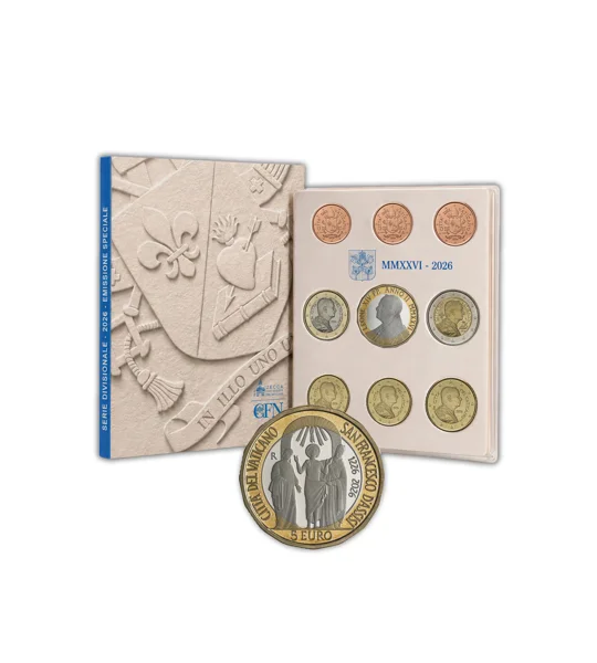Vatican Euro Coin Set BU 2026 with €5 bimetallic coin