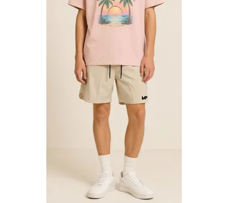 Match Point Beige Pickleball Shorts