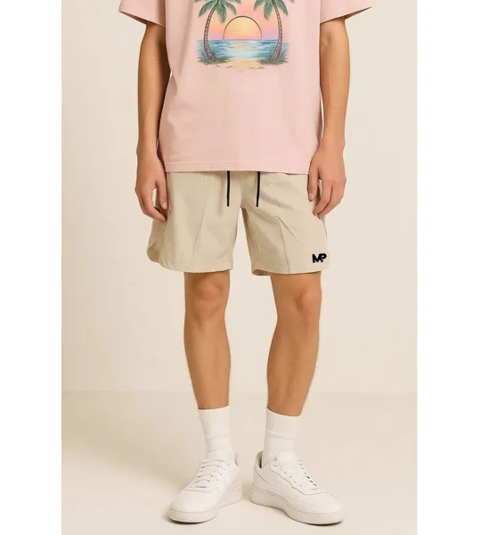 Match Point Beige Pickleball Shorts