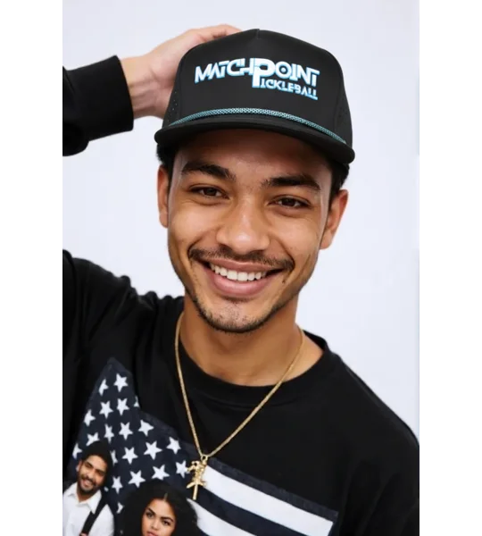 Performance 5-Panel Snapback Hat - Black